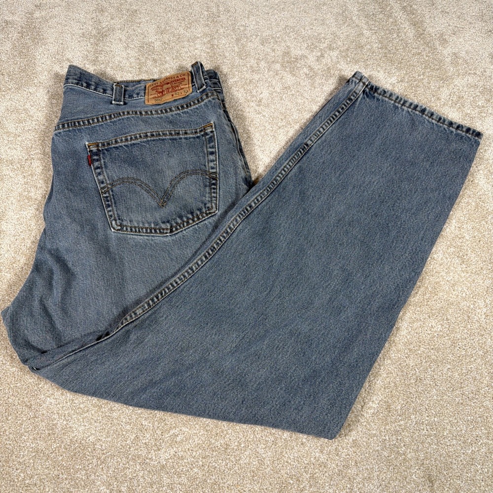 Levis 550 Relaxed Fit Jeans Mens 42 X 32 (FITS 40 X 31) Cotton‎ Denim Classic